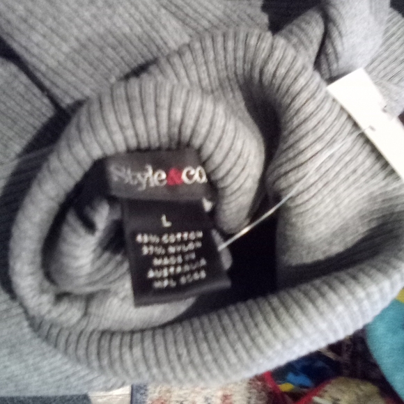Style & Co Heather Grey Turtle Neck Sweater NWT - Picture 12 of 15